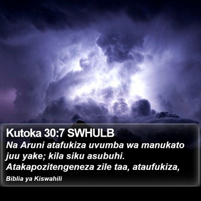 Kutoka 30:7 SWHULB Bible Verse Image