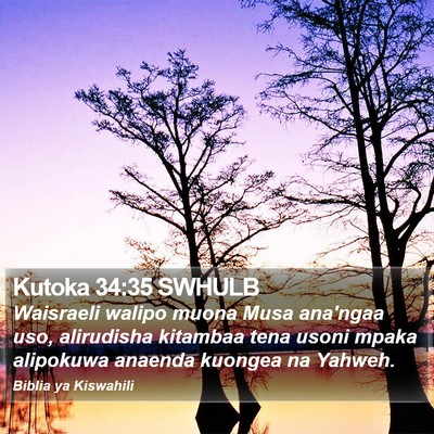 Kutoka 34:35 SWHULB Bible Verse Image