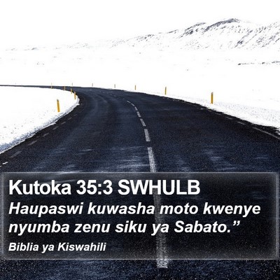 Kutoka 35:3 SWHULB Bible Verse Image