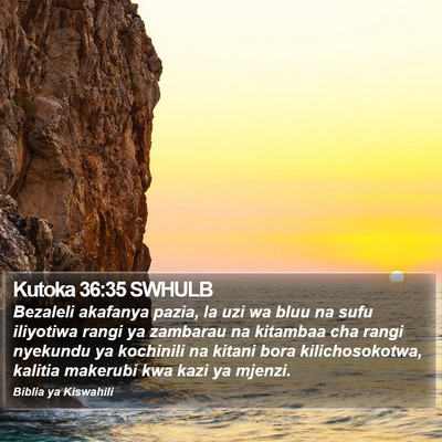 Kutoka 36:35 SWHULB Bible Verse Image