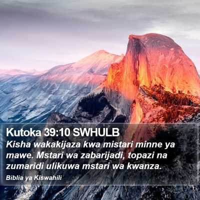 Kutoka 39:10 SWHULB Bible Verse Image