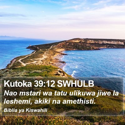 Kutoka 39:12 SWHULB Bible Verse Image