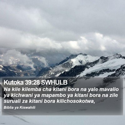 Kutoka 39:28 SWHULB Bible Verse Image