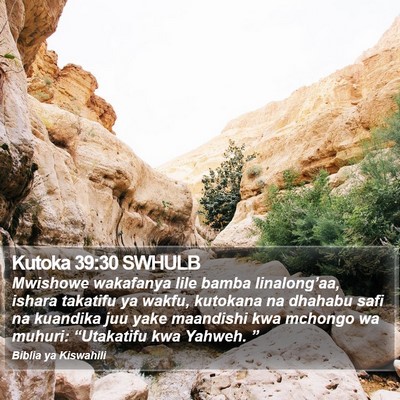 Kutoka 39:30 SWHULB Bible Verse Image