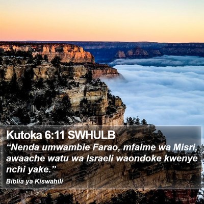 Kutoka 6:11 SWHULB Bible Verse Image