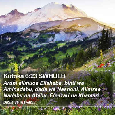 Kutoka 6:23 SWHULB Bible Verse Image