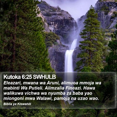 Kutoka 6:25 SWHULB Bible Verse Image