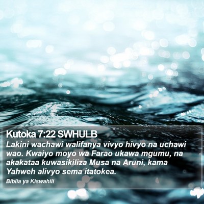 Kutoka 7:22 SWHULB Bible Verse Image
