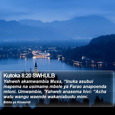 Kutoka 8:20 SWHULB Bible Verse Image