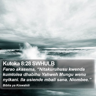 Kutoka 8:28 SWHULB Bible Verse Image