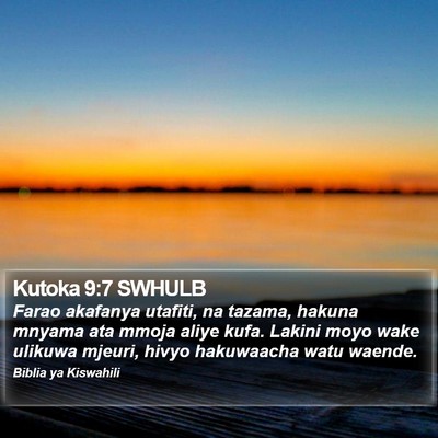 Kutoka 9:7 SWHULB Bible Verse Image