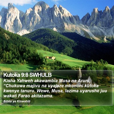 Kutoka 9:8 SWHULB Bible Verse Image