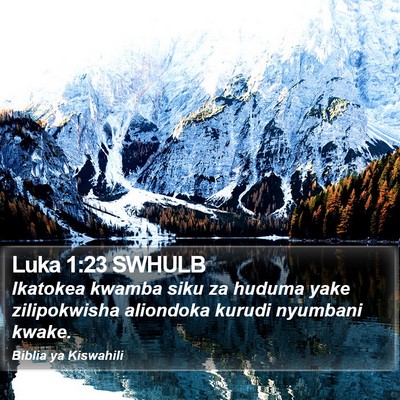 Luka 1:23 SWHULB Bible Verse Image
