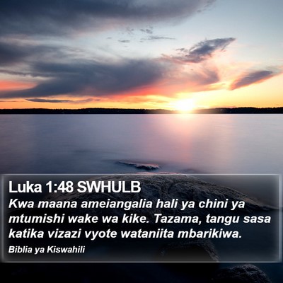 Luka 1:48 SWHULB Bible Verse Image