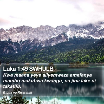 Luka 1:49 SWHULB Bible Verse Image
