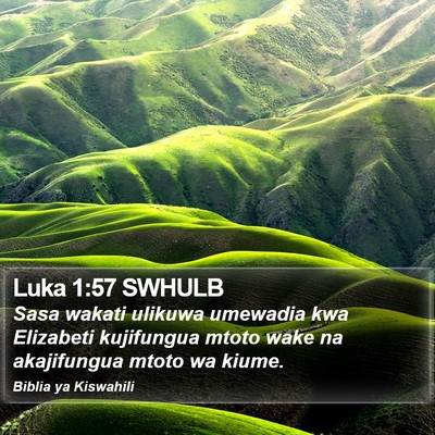 Luka 1:57 SWHULB Bible Verse Image