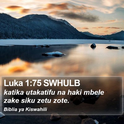 Luka 1:75 SWHULB Bible Verse Image