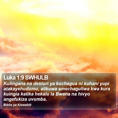 Luka 1:9 SWHULB Bible Verse Image