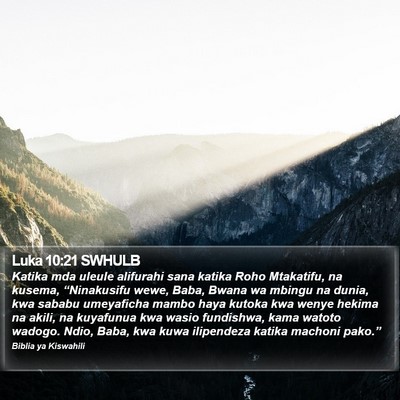 Luka 10:21 SWHULB Bible Verse Image