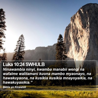 Luka 10:24 SWHULB Bible Verse Image