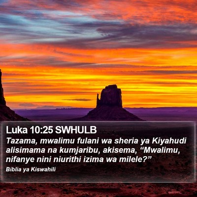 Luka 10:25 SWHULB Bible Verse Image