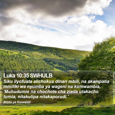 Luka 10:35 SWHULB Bible Verse Image