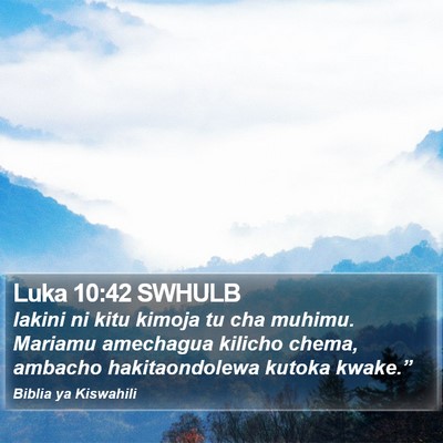 Luka 10:42 SWHULB Bible Verse Image