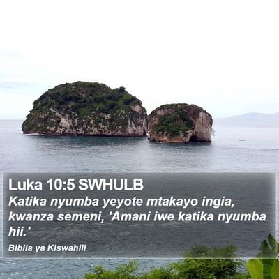 Luka 10:5 SWHULB Bible Verse Image