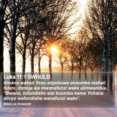 Luka 11:1 SWHULB Bible Verse Image
