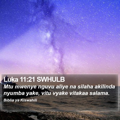 Luka 11:21 SWHULB Bible Verse Image