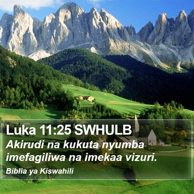Luka 11:25 SWHULB Bible Verse Image
