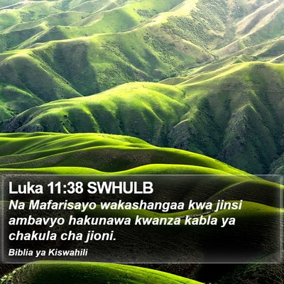 Luka 11:38 SWHULB Bible Verse Image