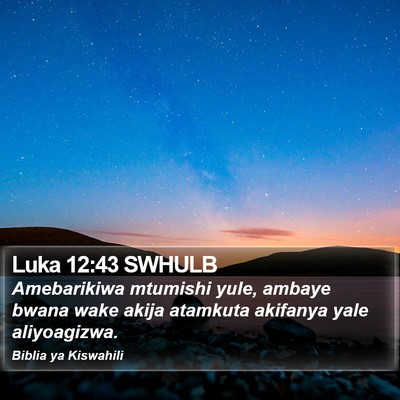 Luka 12:43 SWHULB Bible Verse Image