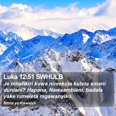 Luka 12:51 SWHULB Bible Verse Image