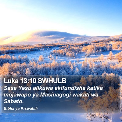 Luka 13:10 SWHULB Bible Verse Image