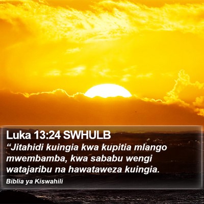 Luka 13:24 SWHULB Bible Verse Image