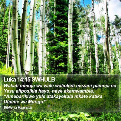 Luka 14:15 SWHULB Bible Verse Image