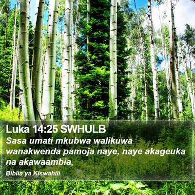 Luka 14:25 SWHULB Bible Verse Image