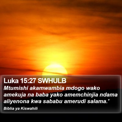 Luka 15:27 SWHULB Bible Verse Image