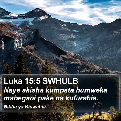 Luka 15:5 SWHULB Bible Verse Image
