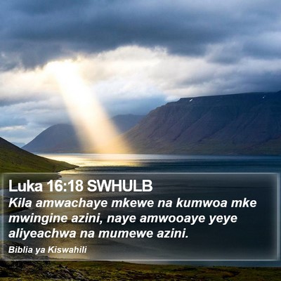 Luka 16:18 SWHULB Bible Verse Image