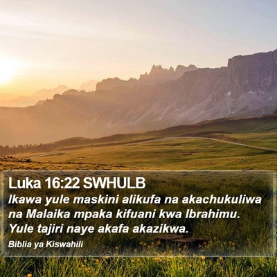 Luka 16:22 SWHULB Bible Verse Image