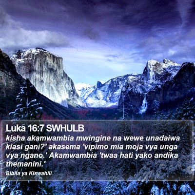 Luka 16:7 SWHULB Bible Verse Image