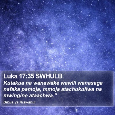 Luka 17:35 SWHULB Bible Verse Image