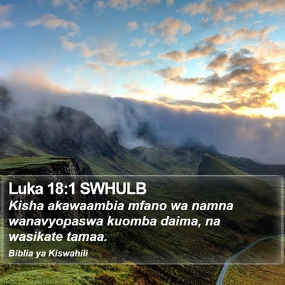 Luka 18:1 SWHULB Bible Verse Image