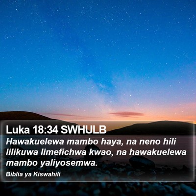 Luka 18:34 SWHULB Bible Verse Image