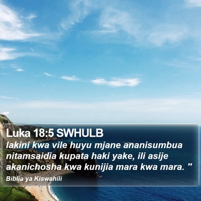 Luka 18:5 SWHULB Bible Verse Image