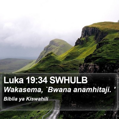 Luka 19:34 SWHULB Bible Verse Image