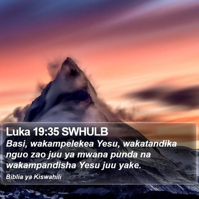 Luka 19:35 SWHULB Bible Verse Image