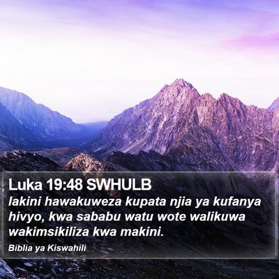 Luka 19:48 SWHULB Bible Verse Image